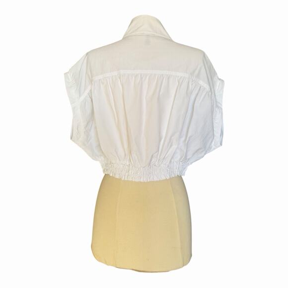 Spiritual Gangster Bridget Crop Zip Jacket / Vest 2-Way Bright White Small NWT - Picture 15 of 16